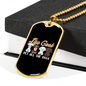 Life Goal Pets Puppies Necklace Stainless Steel or 18k Gold Dog Tag 24" Chain-Express Your Love Gifts