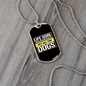 Life Goal White Necklace Stainless Steel or 18k Gold Dog Tag 24" Chain-Express Your Love Gifts