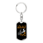 Life Is A Beautiful Ride Biker Keychain Stainless Steel or 18k Gold Dog Tag Keyring-Express Your Love Gifts