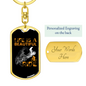 Life Is A Beautiful Ride Biker Keychain Stainless Steel or 18k Gold Dog Tag Keyring-Express Your Love Gifts