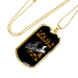 Life Is A Beautiful Ride Biker Necklace Stainless Steel or 18k Gold Dog Tag 24"-Express Your Love Gifts