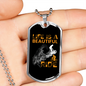 Life Is A Beautiful Ride Biker Necklace Stainless Steel or 18k Gold Dog Tag 24"-Express Your Love Gifts