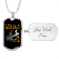 Life Is A Beautiful Ride Biker Necklace Stainless Steel or 18k Gold Dog Tag 24"-Express Your Love Gifts