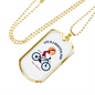 Life Is A Beautiful Ride Cycling Necklace Stainless Steel or 18k Gold Dog Tag 24"-Express Your Love Gifts