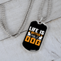 Life Is A Better With a Dog Necklace Stainless Steel or 18k Gold Dog Tag 24" Chain-Express Your Love Gifts