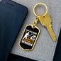 Life is a Game Crypto Keychain Stainless Steel or 18k Gold Dog Tag Keyring-Express Your Love Gifts