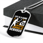 Life is a Game Crypto Necklace Stainless Steel or 18k Gold Dog Tag 24" Chain-Express Your Love Gifts
