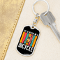 Life Is Better On A Bicycle Cycling Keychain Stainless Steel or 18k Gold Dog Tag Keyring-Express Your Love Gifts