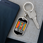 Life Is Better On A Bicycle Cycling Keychain Stainless Steel or 18k Gold Dog Tag Keyring-Express Your Love Gifts