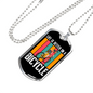 Life Is Better On A Bicycle Cycling Necklace Stainless Steel or 18k Gold Dog Tag 24"-Express Your Love Gifts