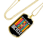 Life Is Better On A Bicycle Cycling Necklace Stainless Steel or 18k Gold Dog Tag 24"-Express Your Love Gifts