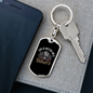 Life Is Better On A Bikers Keychain Stainless Steel or 18k Gold Dog Tag Keyring-Express Your Love Gifts