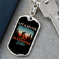 Life Is Better On A Mountain Bike Cycling Keychain Stainless Steel or 18k Gold Dog Tag Keyring-Express Your Love Gifts