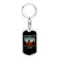 Life Is Better On A Mountain Bike Cycling Keychain Stainless Steel or 18k Gold Dog Tag Keyring-Express Your Love Gifts