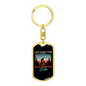 Life Is Better On A Mountain Bike Cycling Keychain Stainless Steel or 18k Gold Dog Tag Keyring-Express Your Love Gifts
