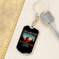 Life Is Better On A Mountain Bike Cycling Keychain Stainless Steel or 18k Gold Dog Tag Keyring-Express Your Love Gifts