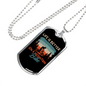 Life Is Better On A Mountain Bike Cycling Necklace Stainless Steel or 18k Gold Dog Tag 24"-Express Your Love Gifts