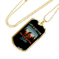 Life Is Better On A Mountain Bike Cycling Necklace Stainless Steel or 18k Gold Dog Tag 24"-Express Your Love Gifts