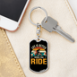 Life Is Better When You Ride Cycling Keychain Stainless Steel or 18k Gold Dog Tag Keyring-Express Your Love Gifts