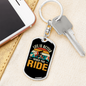 Life Is Better When You Ride Cycling Keychain Stainless Steel or 18k Gold Dog Tag Keyring-Express Your Love Gifts