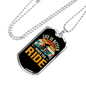 Life Is Better When You Ride Cycling Necklace Stainless Steel or 18k Gold Dog Tag 24"-Express Your Love Gifts