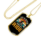 Life Is Better When You Ride Cycling Necklace Stainless Steel or 18k Gold Dog Tag 24"-Express Your Love Gifts