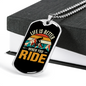 Life Is Better When You Ride Cycling Necklace Stainless Steel or 18k Gold Dog Tag 24"-Express Your Love Gifts