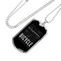 Life Is Better With A Bicycle Cycling Necklace Stainless Steel or 18k Gold Dog Tag 24"-Express Your Love Gifts