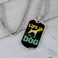 Life is Better With a Dog Necklace Stainless Steel or 18k Gold Dog Tag 24" Chain-Express Your Love Gifts