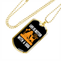 Life is Better With a Dog Orange Necklace Stainless Steel or 18k Gold Dog Tag 24" Chain-Express Your Love Gifts