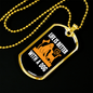 Life is Better With a Dog Orange Necklace Stainless Steel or 18k Gold Dog Tag 24" Chain-Express Your Love Gifts