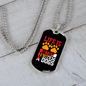 Life is Better With a Dog Paws Necklace Stainless Steel or 18k Gold Dog Tag 24" Chain-Express Your Love Gifts
