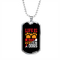 Life is Better With a Dog Paws Necklace Stainless Steel or 18k Gold Dog Tag 24" Chain-Express Your Love Gifts