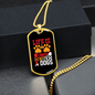 Life is Better With a Dog Paws Necklace Stainless Steel or 18k Gold Dog Tag 24" Chain-Express Your Love Gifts