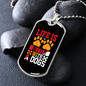 Life is Better With a Dog Paws Necklace Stainless Steel or 18k Gold Dog Tag 24" Chain-Express Your Love Gifts