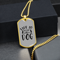 Life is Better With a Dog Plain Transparent Necklace Stainless Steel or 18k Gold Dog Tag 24" Chain-Express Your Love Gifts
