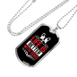 Life is Better With a Dog Red Necklace Stainless Steel or 18k Gold Dog Tag 24" Chain-Express Your Love Gifts