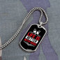 Life is Better With a Dog Red Necklace Stainless Steel or 18k Gold Dog Tag 24" Chain-Express Your Love Gifts