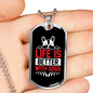 Life is Better With a Dog Red Necklace Stainless Steel or 18k Gold Dog Tag 24" Chain-Express Your Love Gifts