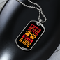 Life is Better With a Dog Red Paws Necklace Stainless Steel or 18k Gold Dog Tag 24" Chain-Express Your Love Gifts