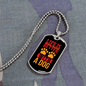 Life is Better With a Dog Red Paws Necklace Stainless Steel or 18k Gold Dog Tag 24" Chain-Express Your Love Gifts