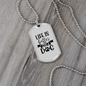 Life is Better With a Dog Transparent Necklace Stainless Steel or 18k Gold Dog Tag 24" Chain-Express Your Love Gifts