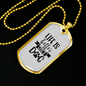 Life is Better With a Dog Transparent Paw Necklace Stainless Steel or 18k Gold Dog Tag 24" Chain-Express Your Love Gifts
