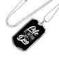Life is Better With a Dog White Necklace Stainless Steel or 18k Gold Dog Tag 24" Chain-Express Your Love Gifts