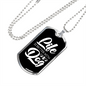Life is Better With a Dog White Plain Necklace Stainless Steel or 18k Gold Dog Tag 24" Chain-Express Your Love Gifts