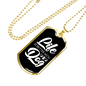 Life is Better With a Dog White Plain Necklace Stainless Steel or 18k Gold Dog Tag 24" Chain-Express Your Love Gifts