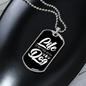 Life is Better With a Dog White Plain Necklace Stainless Steel or 18k Gold Dog Tag 24" Chain-Express Your Love Gifts