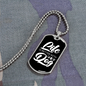 Life is Better With a Dog White Plain Necklace Stainless Steel or 18k Gold Dog Tag 24" Chain-Express Your Love Gifts