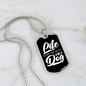 Life is Better With a Dog White Plain Necklace Stainless Steel or 18k Gold Dog Tag 24" Chain-Express Your Love Gifts