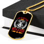 Life is Better With a Dog White Red Necklace Stainless Steel or 18k Gold Dog Tag 24" Chain-Express Your Love Gifts